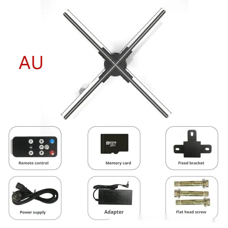 Holographic Rotating Fan Screen Projector